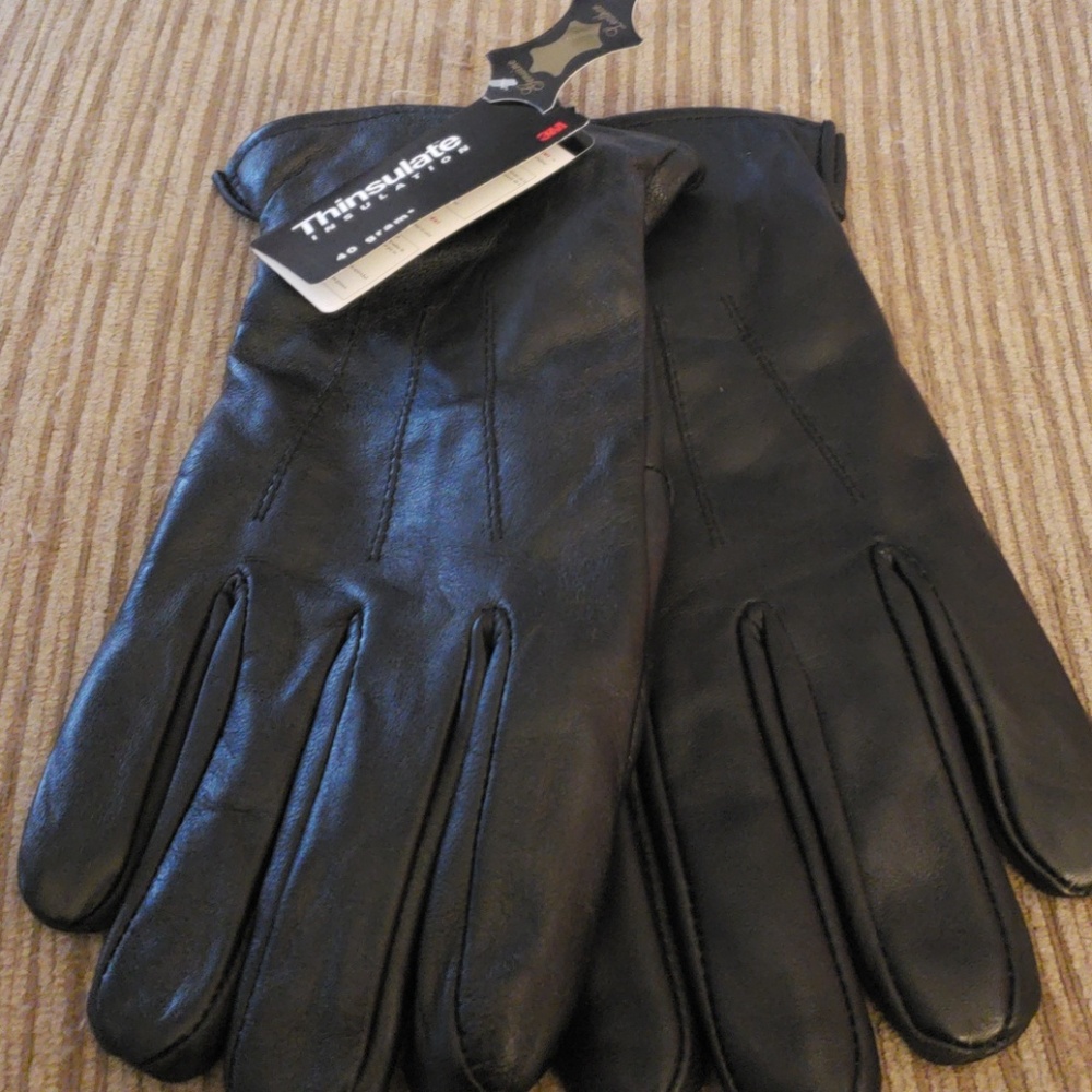 Thinsulate leather gloves  sz Medium